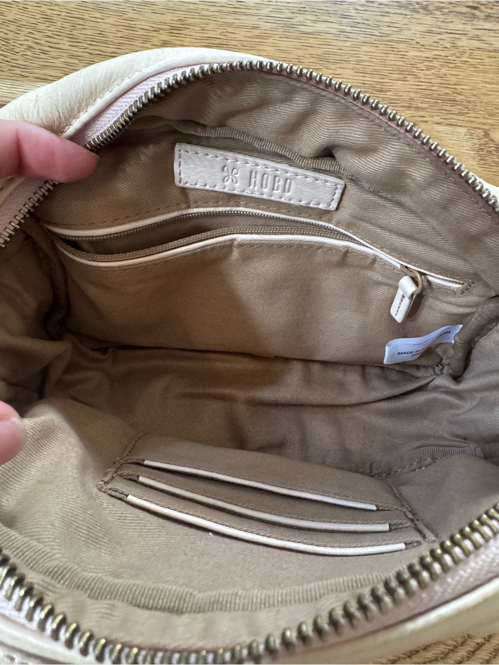 HOBO Woven Leather Crossbody Bag in Light Pink - Picture 4 of 4